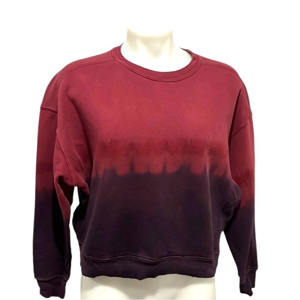 Re/Done  tie die crew neck crop cotton sweat shirt size small